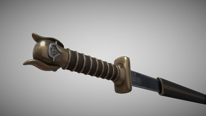 Kazakh sword "Dem animation" 3D Model