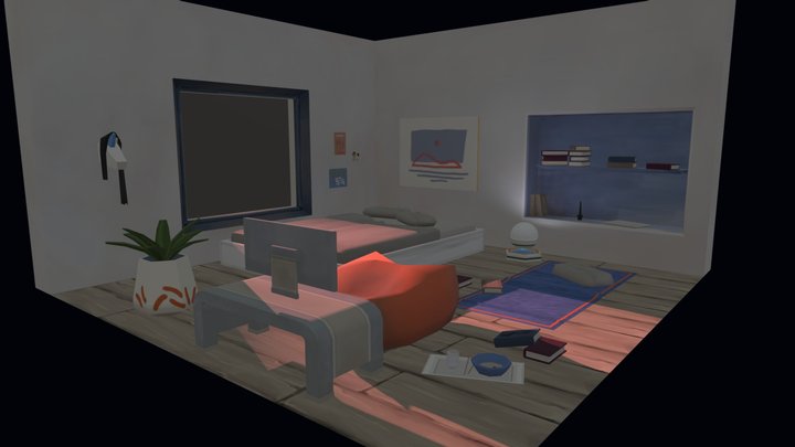 Room corner diorama 3D Model