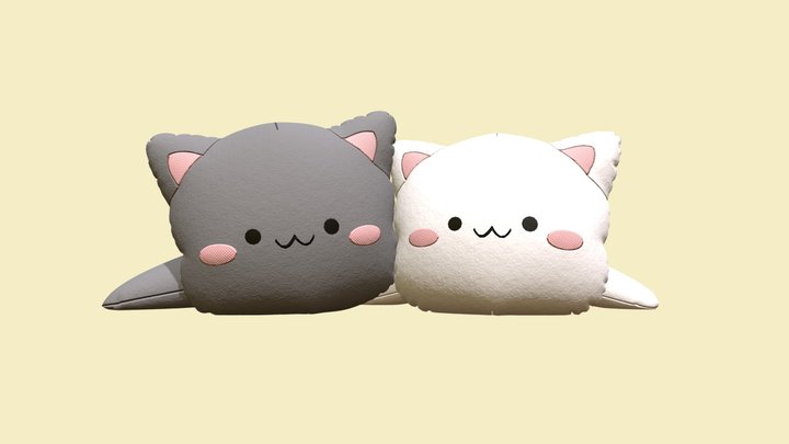 PeachCat Plush 3D Model
