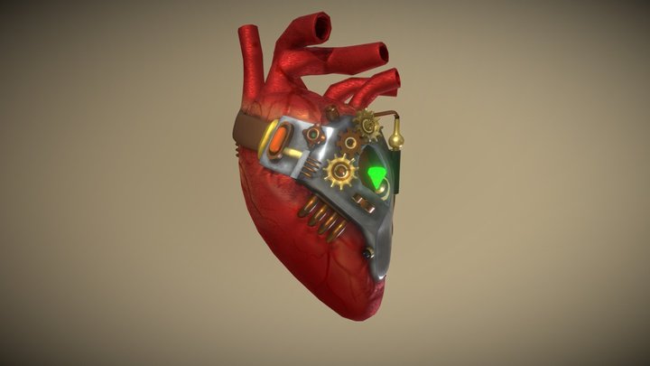 Heart is equipped with a mechanical drive 3D Model
