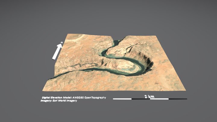 Horseshoe Bend, Arizona 3D Model