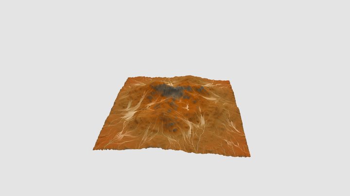 World Machine - Desert Mountain 3D Model