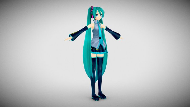 Miku (Project DIVA X) – Gratis 3D-model STL