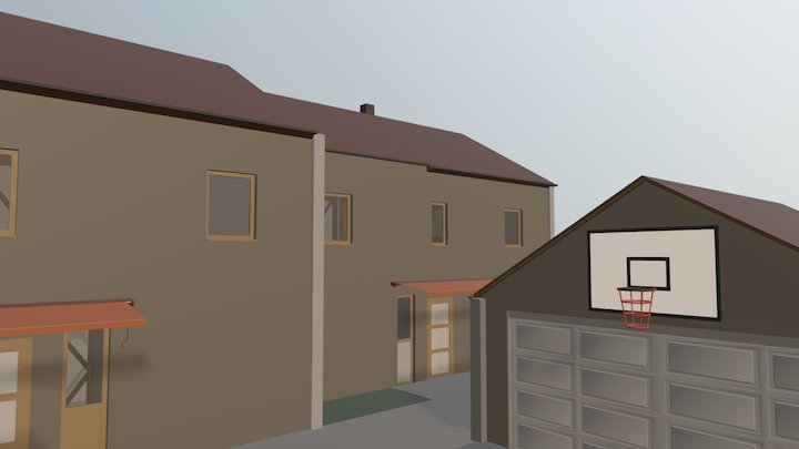 Building 01 with objects 3D Model