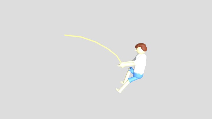 DreamWorks Fishing Boy Model 3D Model