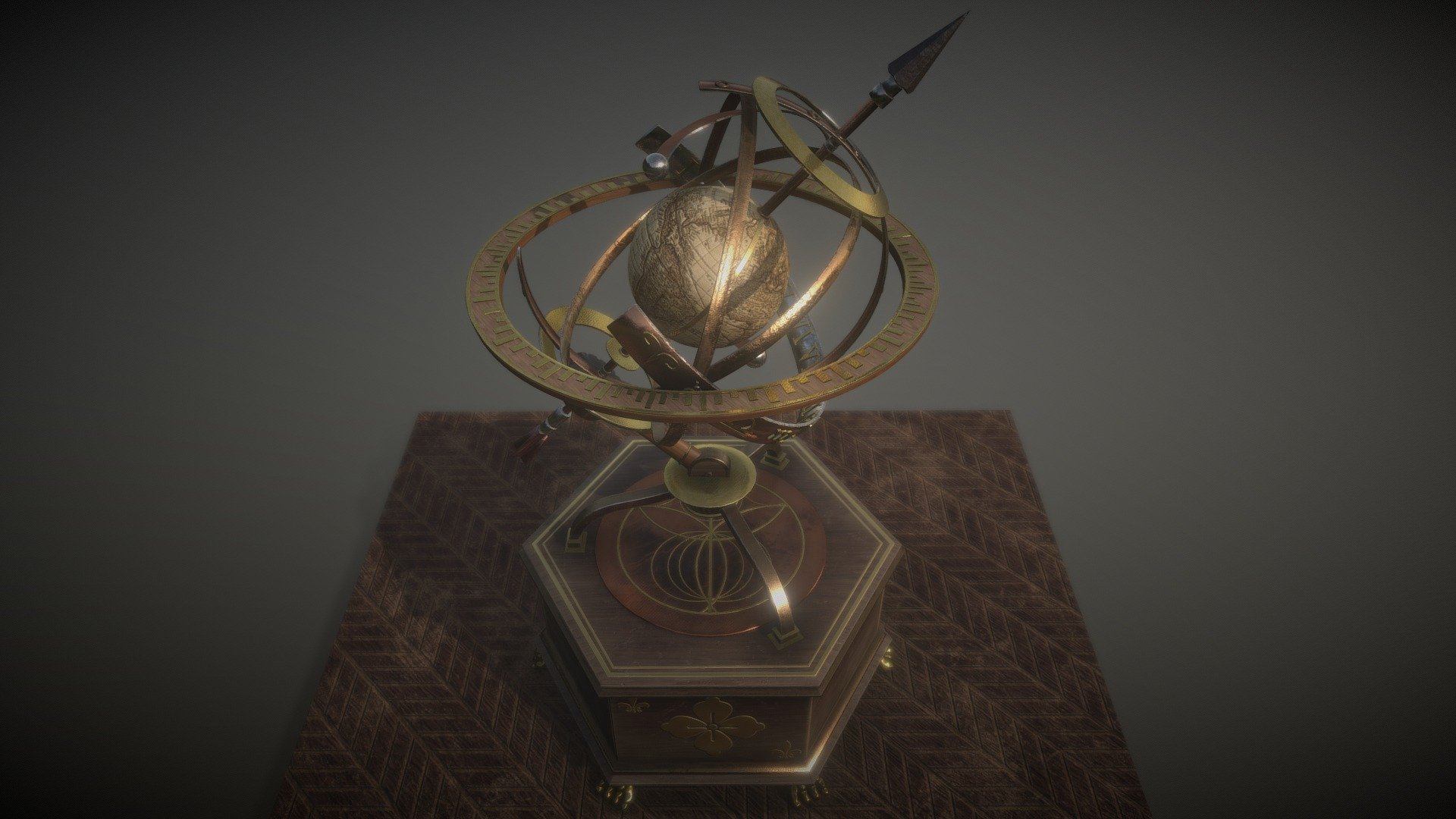 Armillary Sphere - 3D model by C-a-l-a-l-a-m-i-t-y [3951d00] - Sketchfab