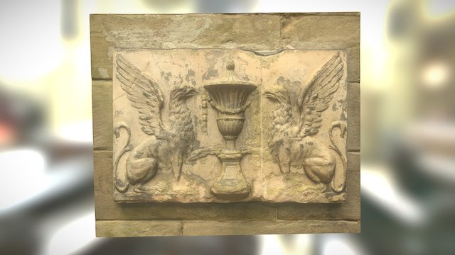 Stone engraving on a wall 3D Model