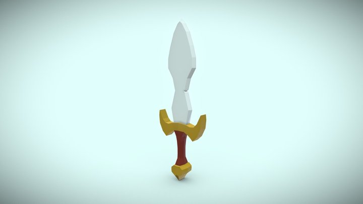 Low-Poly Sword – Stylish Display Model 3D Model