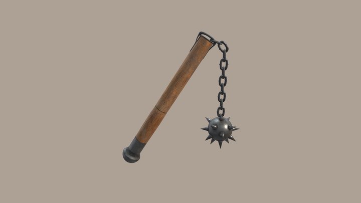 Medieval Flail 3D Model