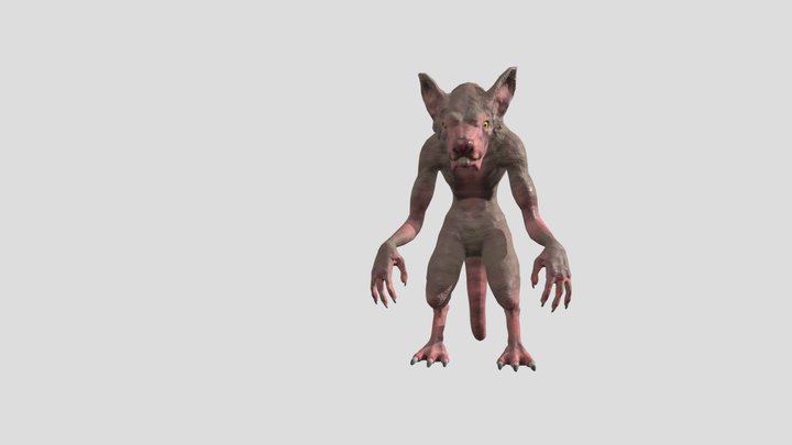 Bipedal Rat Creature 3D Model