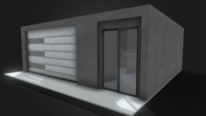 ground floor and garage (modern house project) 3D Model