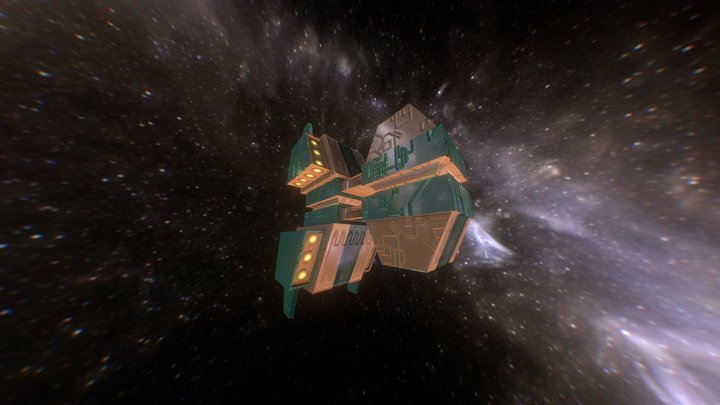 Space Ship Model 3D Model