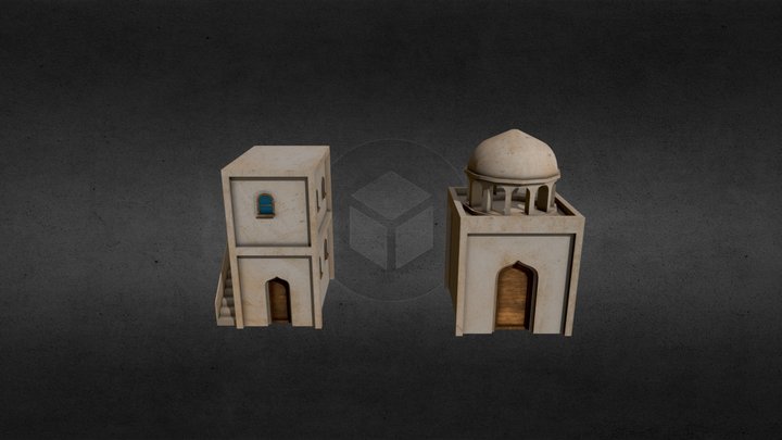Low poly islamic building 3D Model