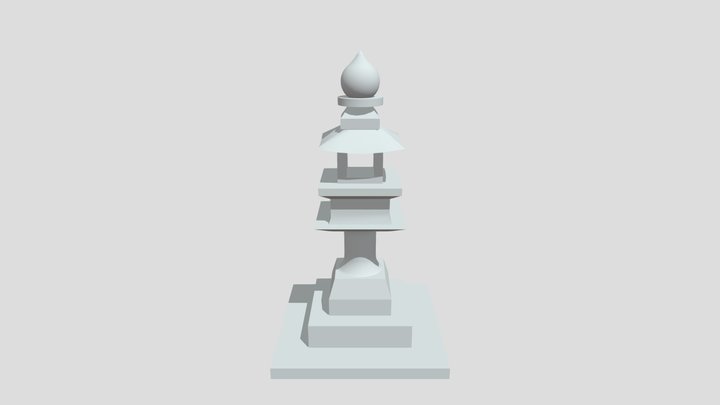 Japanese Shinto Shrine 3D Model