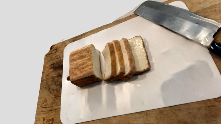 Thick fried tofu 3D Model
