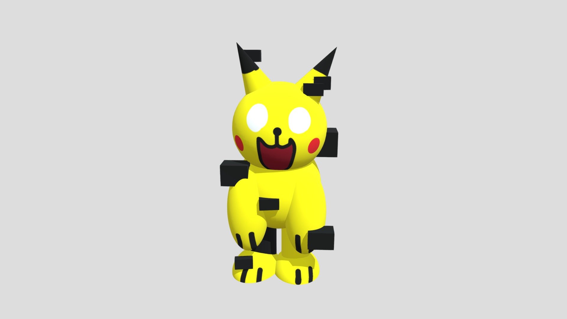 Corrupted Pikachu 3d Model By Maxtubegaming 3957905 Sketchfab 