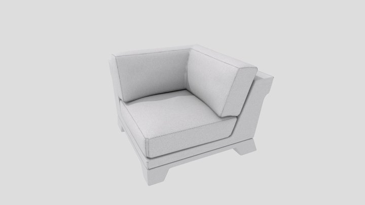 Patt Corner Sofa By Charles Tassin 3D Model