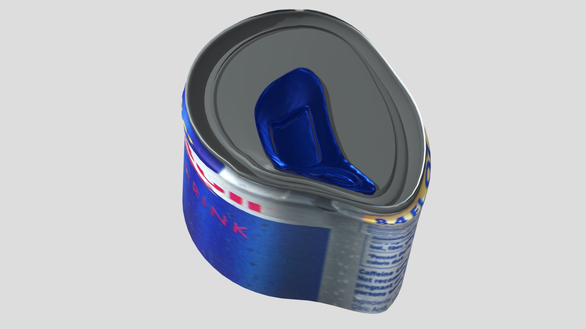 crushed red bull can