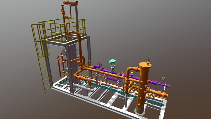 3D MODEL FOR RAW FUEL GAS 3D Model