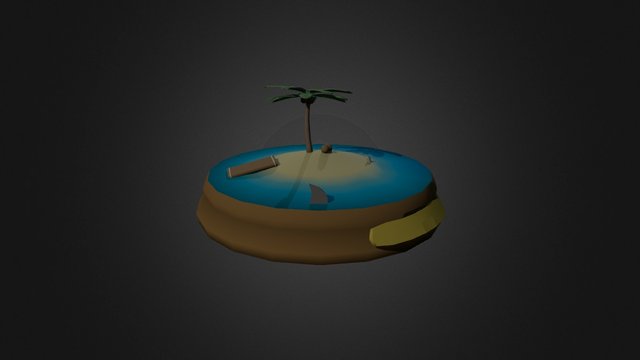 Desert Island 3D Model