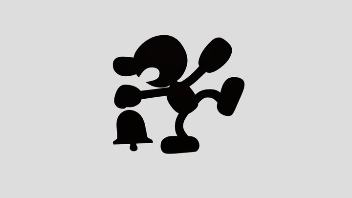 Wii - Super Smash Bros Brawl - Mr Game & Watch T 3D Model