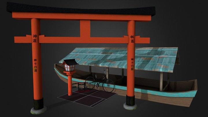 5 Props - Kyoto, Japan 3D Model