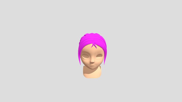 female_hair_ponytail (1) 3D Model