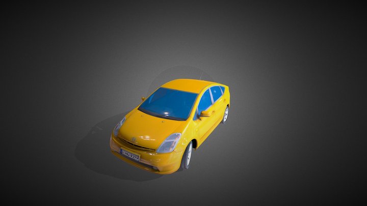 Prius Taxi 3D Model
