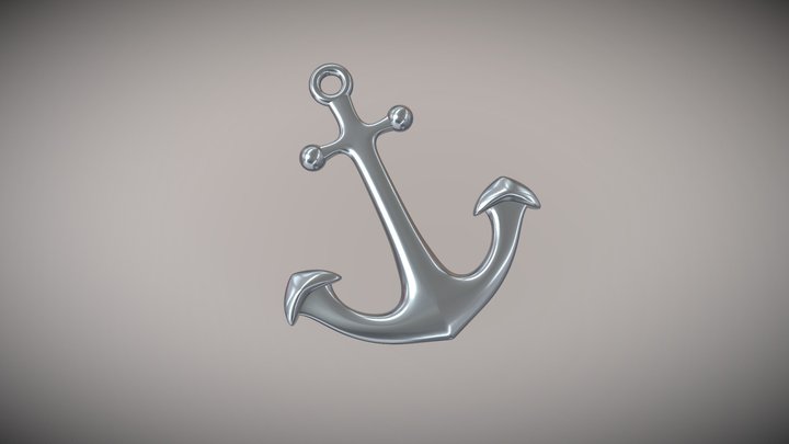 Anchor Pendant 3D Model