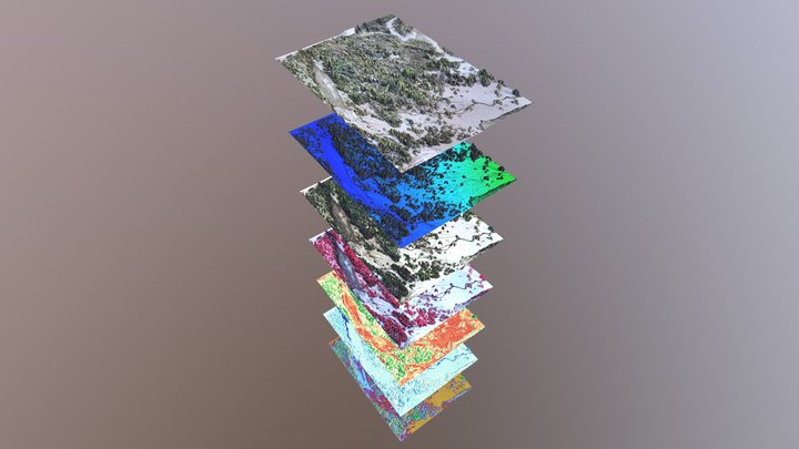 Fish Canyon Nano Data on DSM 3D Model