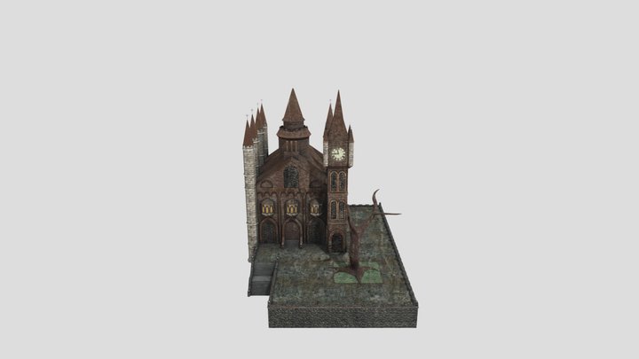 Neo Gothic Castle 3D Model