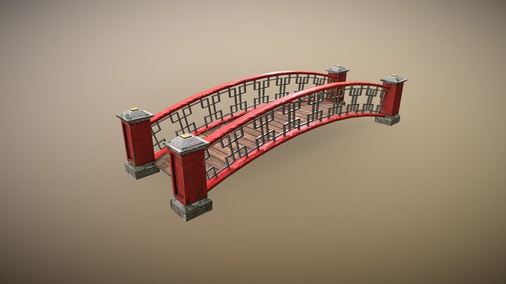Bridge - Asian style [Game Ready] 3D Model