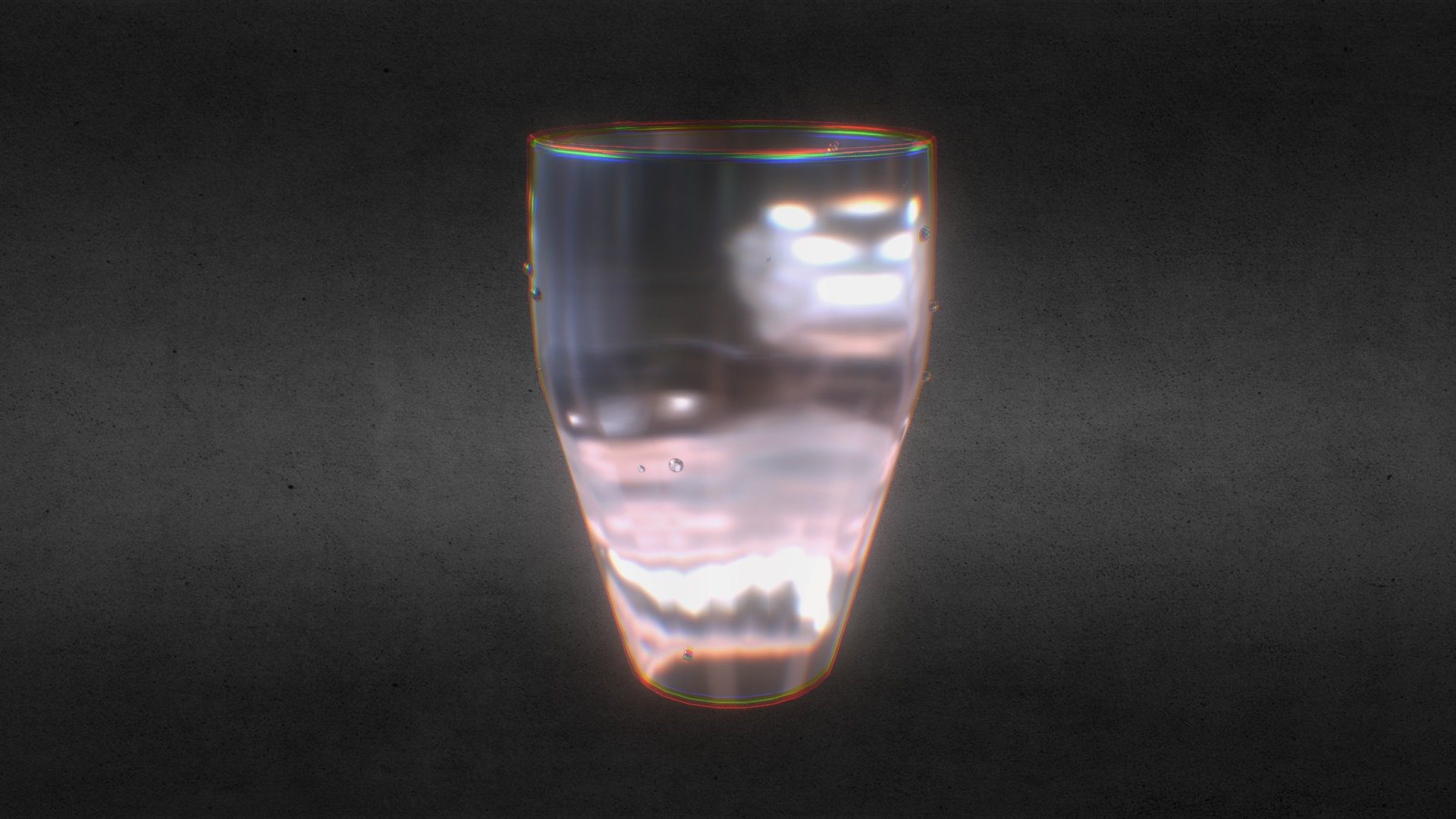 Glass and Ice Cubes