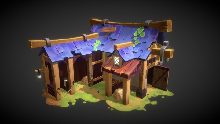 Horse Stall 3D Model