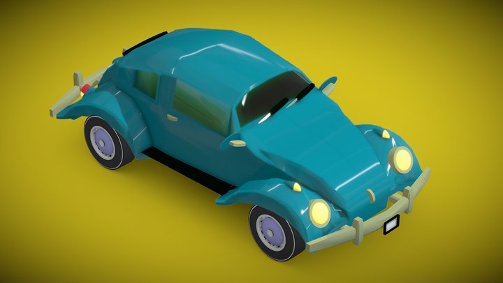 Beetle Fusca Kerwer Bobble Cuca Kodok Garbus. 3D Model