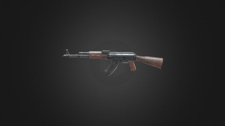 AK 47 low poly uv 3D Model