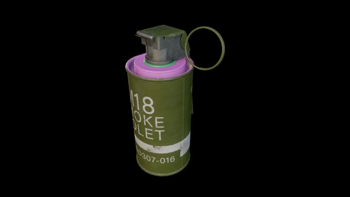 Smoke grenade Low-poly 3D Model