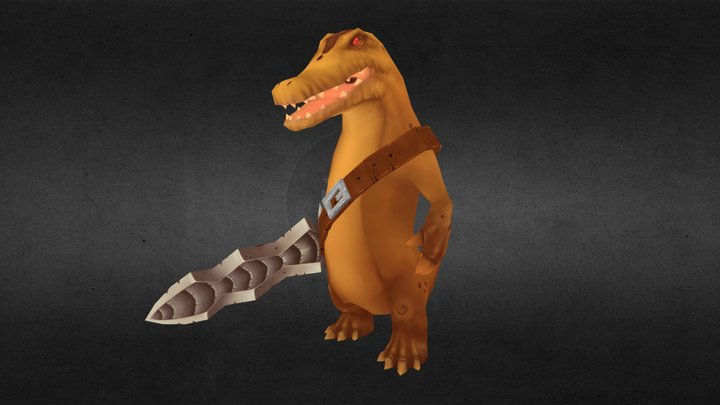 Alligator Swordsman 3D Model