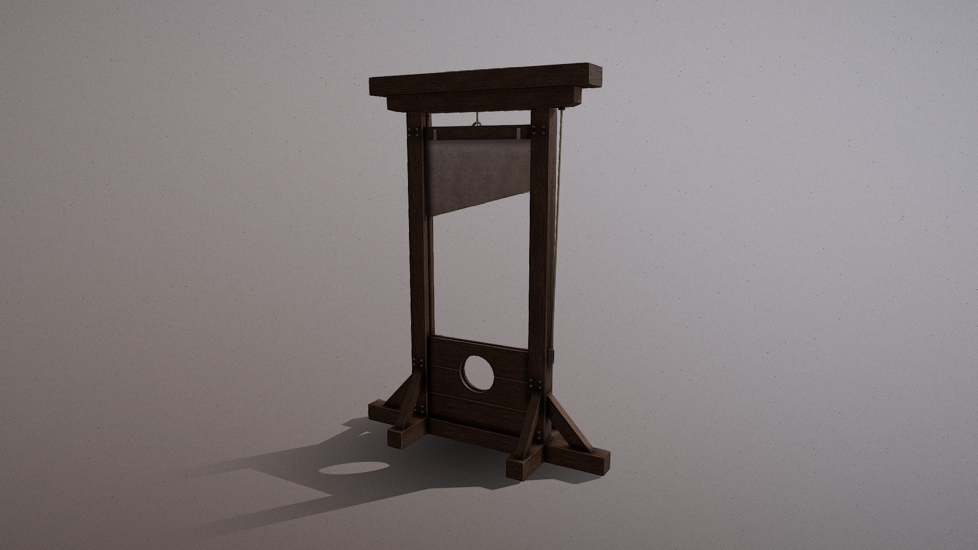 Lowpoly Wooden Guillotine — Sketchfab embed 3D viewer