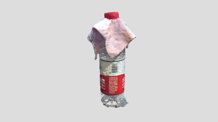 Bottle with textile 3D Model