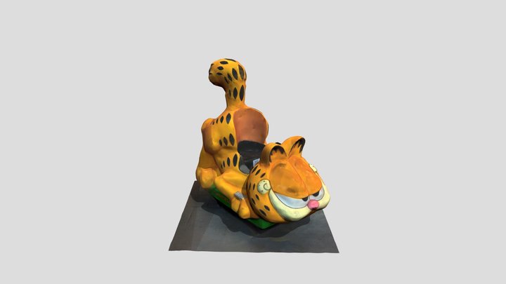 Garfield Coin Operated Kiddie Ride 3D Model