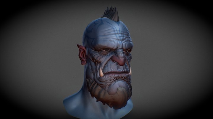 FREE - Head Orc 3D Model