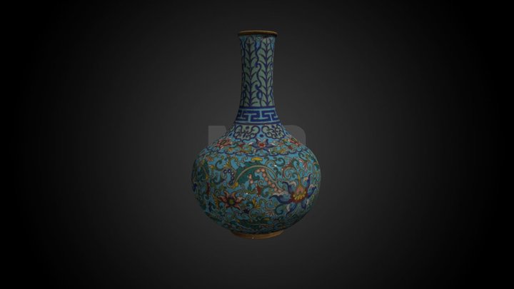 18th C Chinese cloisonne vase – Free 3D Model STL