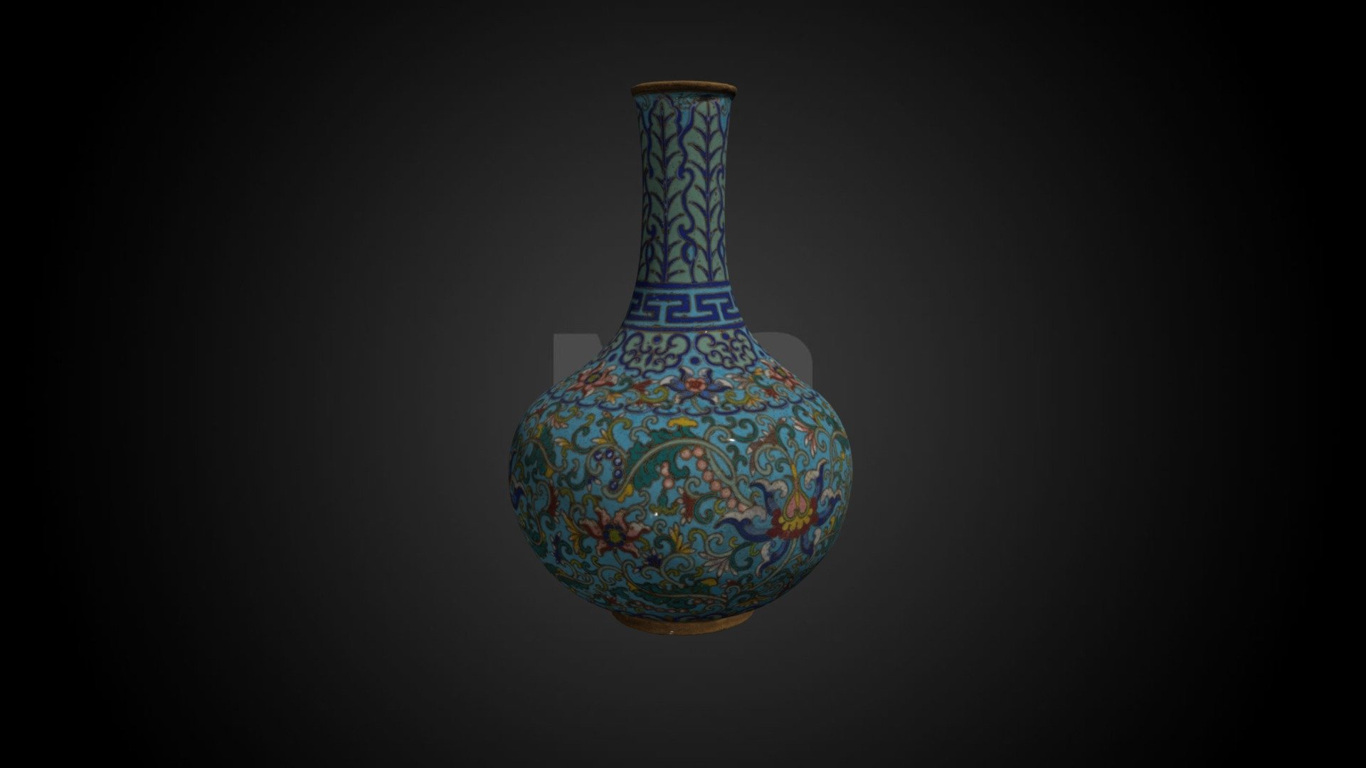 18th C Chinese cloisonne vase - Download Free 3D model by Minneapolis ...