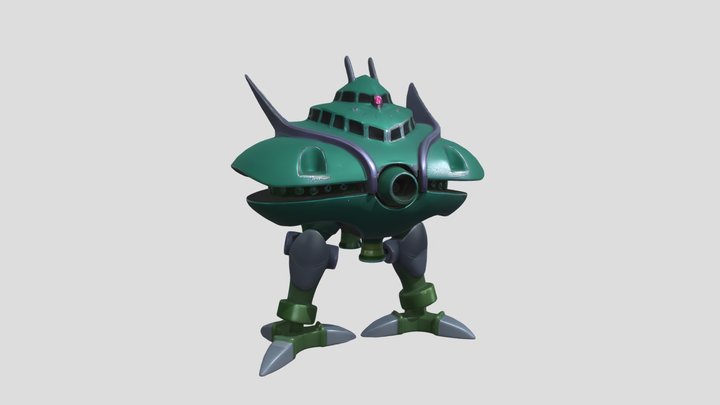 robotic mech with armored design 3D Model