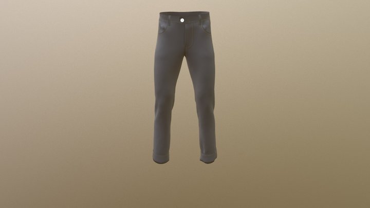Pant detailed sewing for factory 3D Model