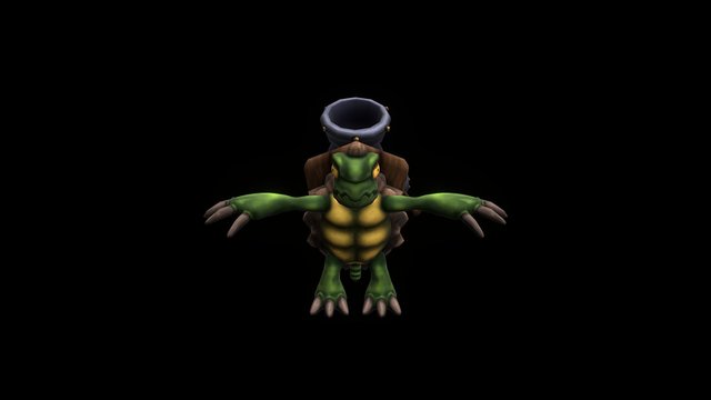 SDT - Bipedal Turtle Cannon Armed 3D Model