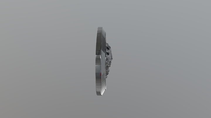 CH2 Skull Belt Buckle 3d Model 3D Model