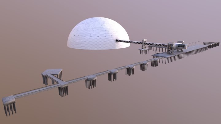 Cruise Terminal Dock 3D Model