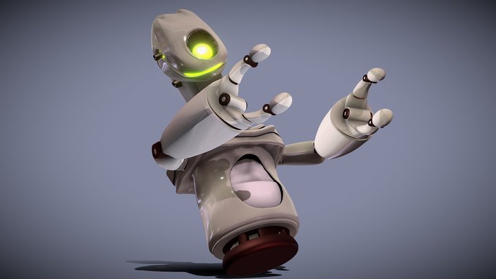 Animated Robot Character 3D Model